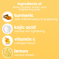 Lemon turmeric & kojic-acid brightening soap