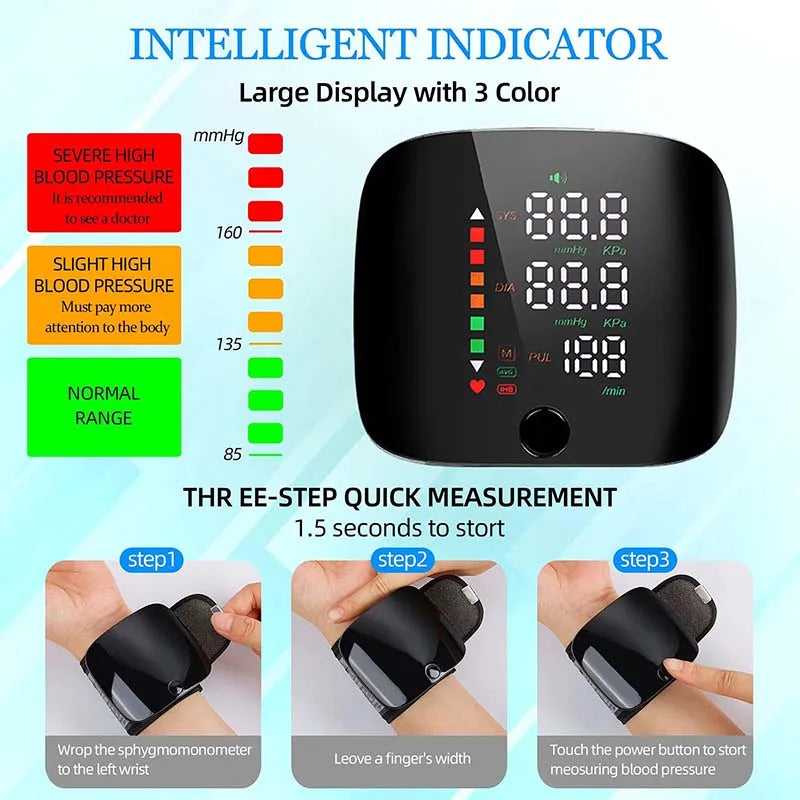Portable Wrist Blood Pressure Monitor