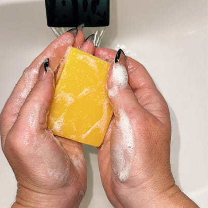 Lemon turmeric & kojic-acid brightening soap