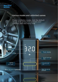 Mini Air Pump Handheld Wireless Tire Inflator Compressor