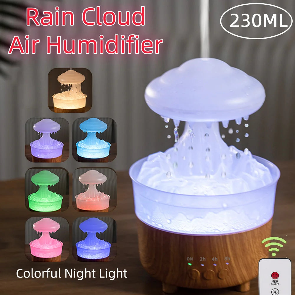 Rain Cloud Stress Relief Humidifier with Remote Control