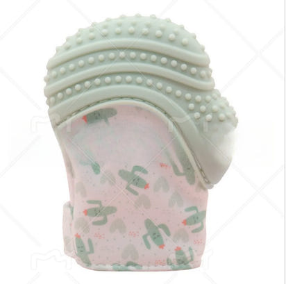 Baby Hand-shaped Silicone Teal Bite Proof Gloves