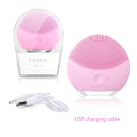 USB Charging Waterproof Ultrasonic Facial Cleansing Brush