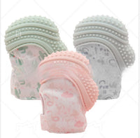 Baby Hand-shaped Silicone Teal Bite Proof Gloves